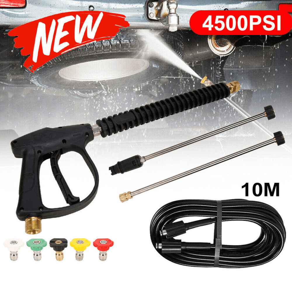 4500 PSI Pressure Washer Gun+10m Pressure Washer Hose