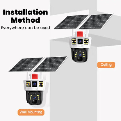 4MP Triple Lens Wireless Solar Camera