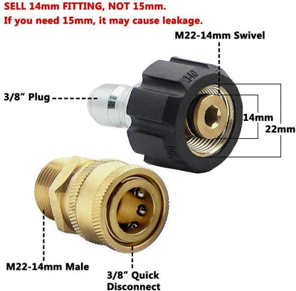 8 Pack Universal Pressure Washer Adaptor Set