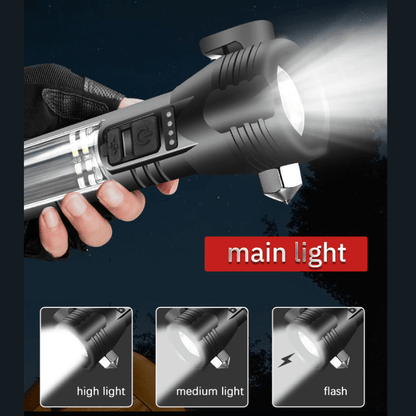 9 in 1 Emergency Solar Power Flashlight