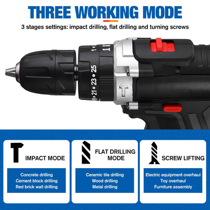 Electric Impact Drill with 2 batteries