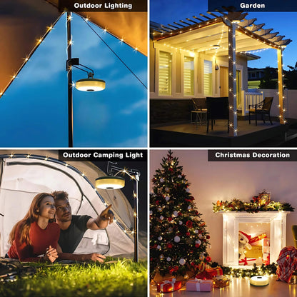 3 in 1 Solar Camping String Lights