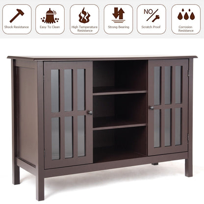 Wooden TV Stand Console Cabinet for 45" TV