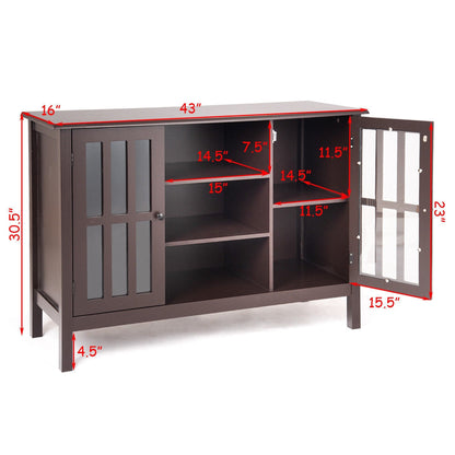 Wooden TV Stand Console Cabinet for 45" TV