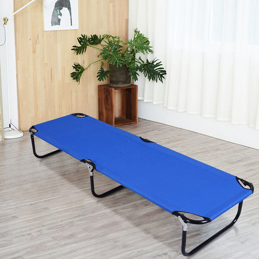 Outdoor Portable Blue Folding Camping Bed