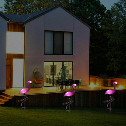 Solar Powered Flamingo Lawn Lamp