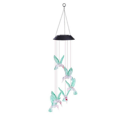 Solar Powered Hummingbird Wind Chime Lights