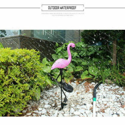 Solar Powered Flamingo Lawn Lamp